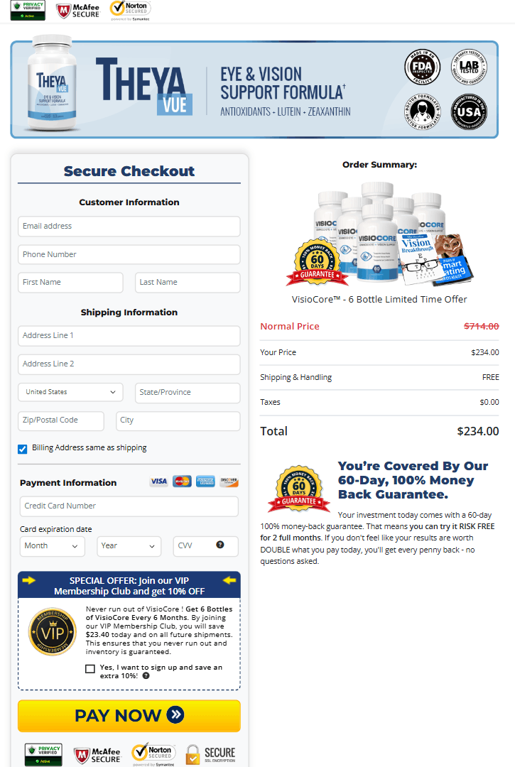 VisioCore order form
